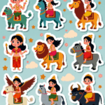 Indian Gods - Religious - Stickers Sheet v45